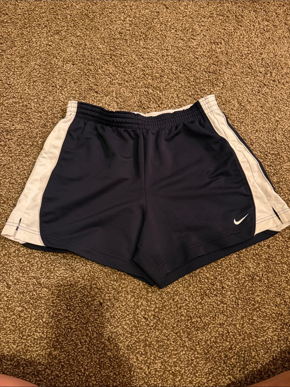 Nike Women’s Navy and White Athletic Shorts